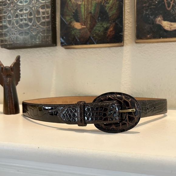 WCM Genuine American Alligator Woman’s  Brown Belt Size‎ Small - Picture 1 of 8